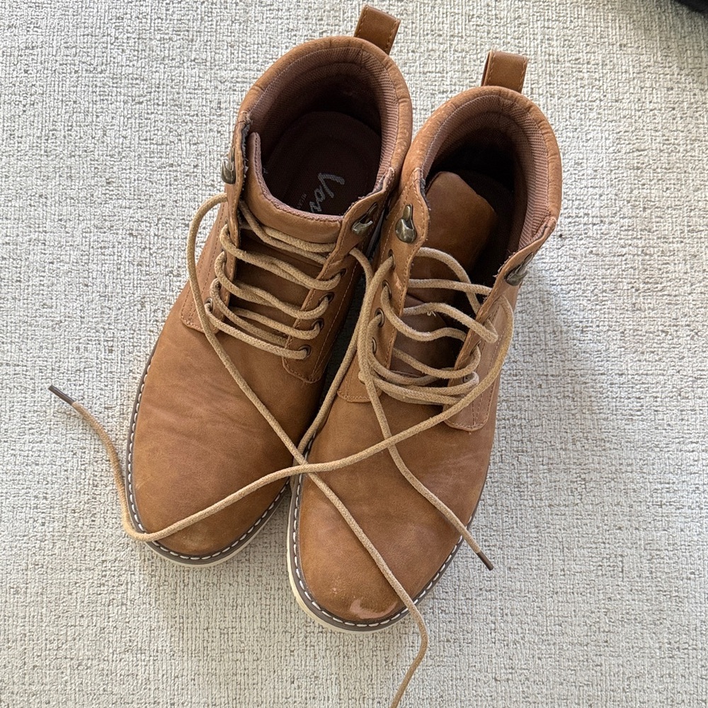Men's Brown Lace-Up Boots